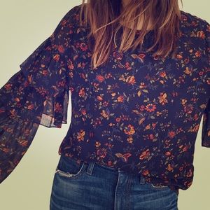 Madewell Ruffle Sleeve Top